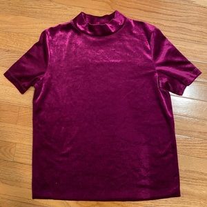 Zara velvet shirt